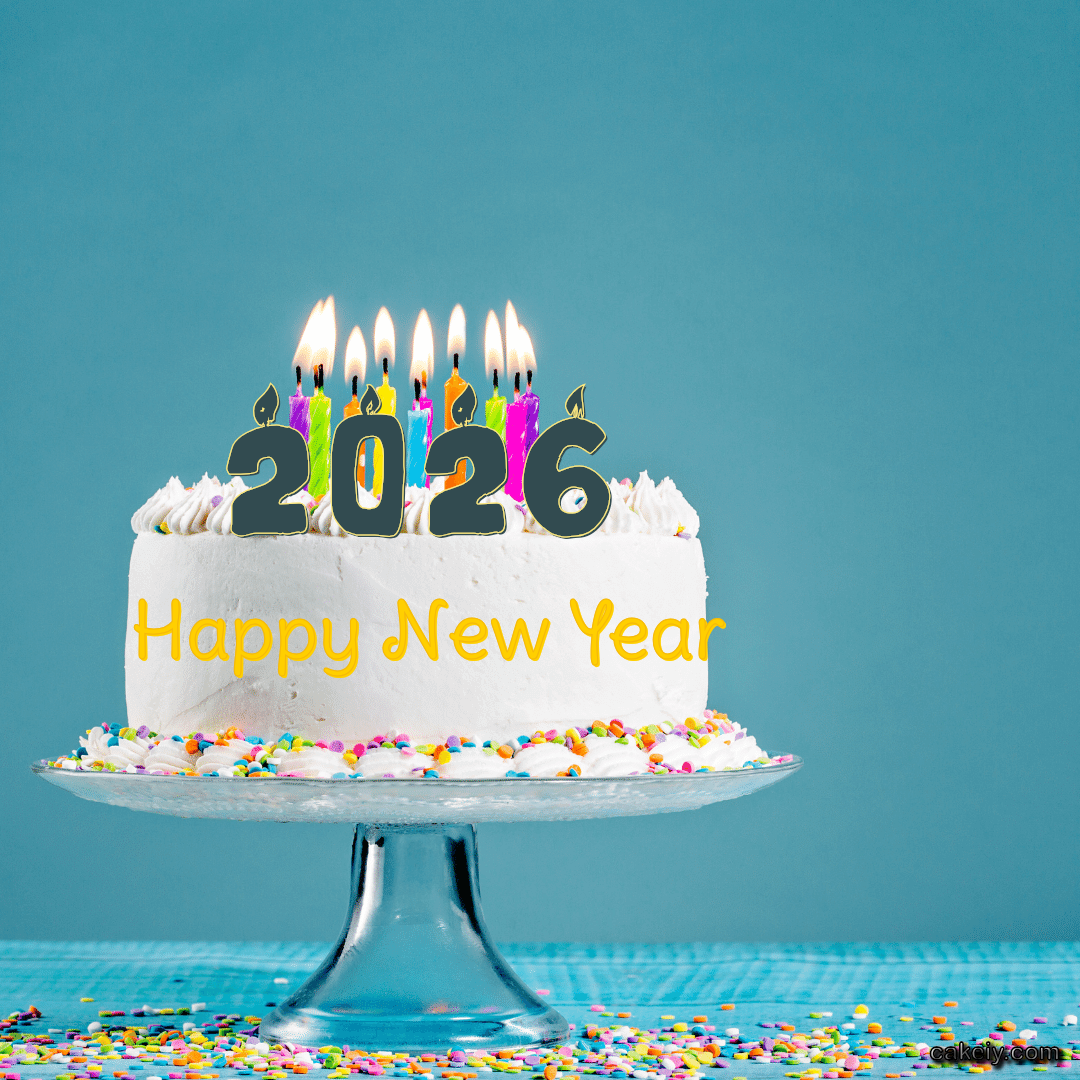 Flourless White Cake With Candle for Your Name