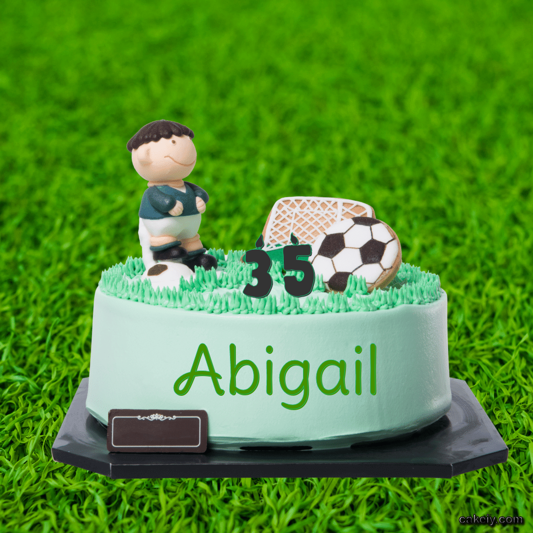 Football soccer Cake for Abigail