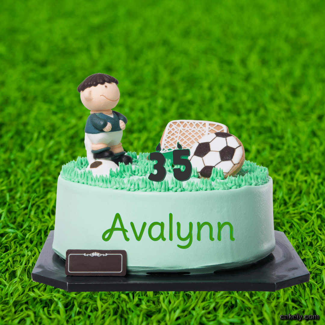 Football soccer Cake for Avalynn