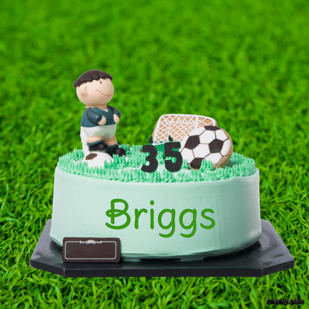 Football soccer Cake for Briggs