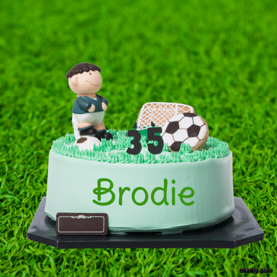 Football soccer Cake for Brodie