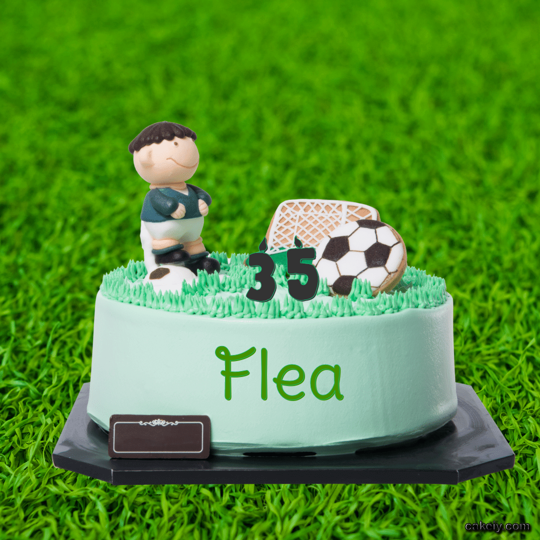 Football soccer Cake for Flea