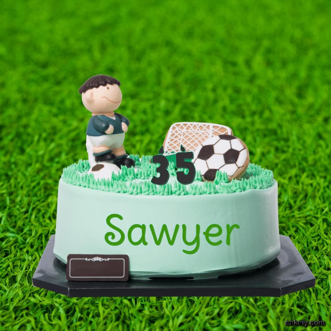 Football soccer Cake for Sawyer