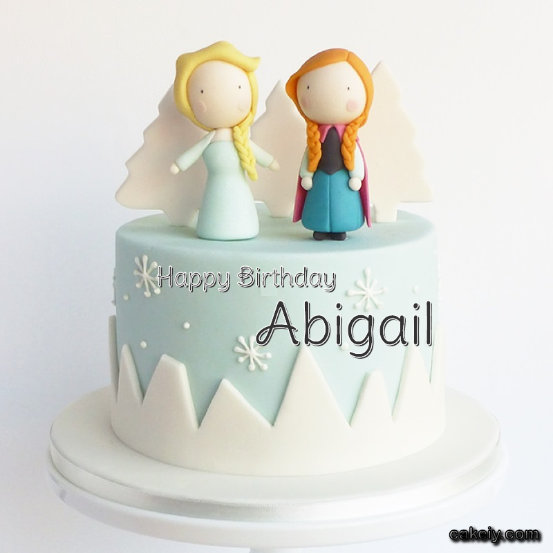 Frozen Sister Cake Elsa for Abigail