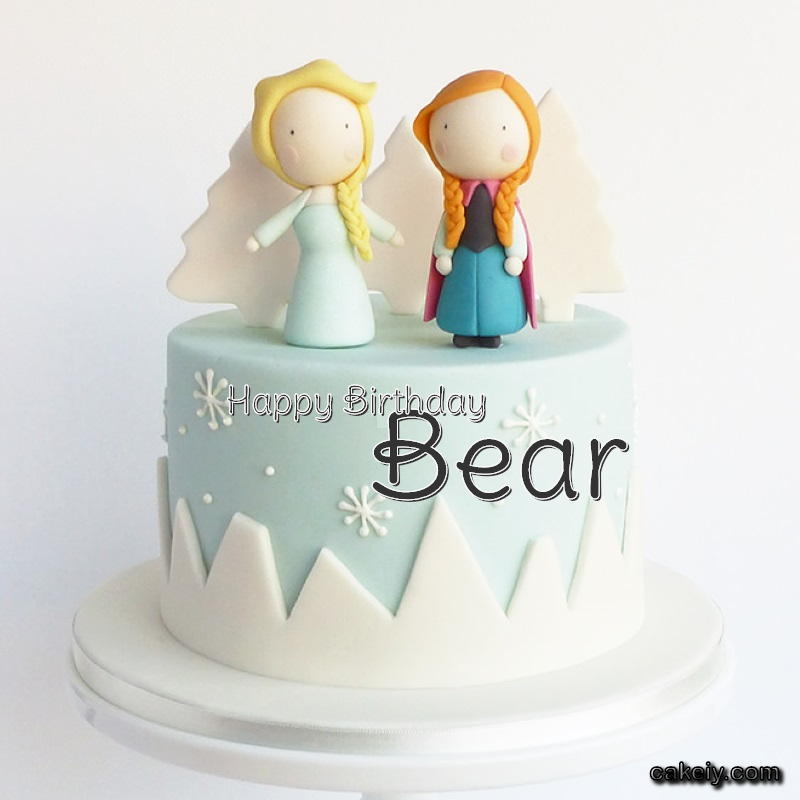 Frozen Sisters Cake Elsa for Bear