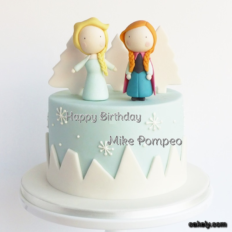Frozen Sisters Cake Elsa for Mike Pompeo