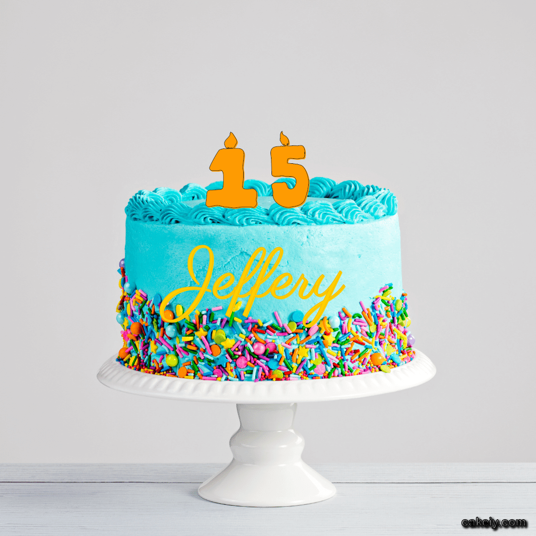 Light Blue Cake with Sparkle for Jeffery