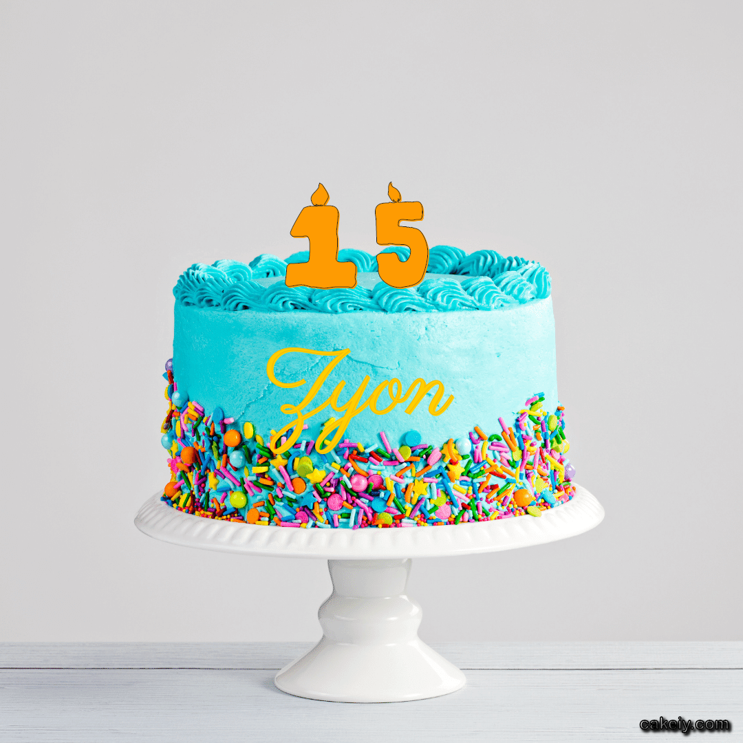 Light Blue Cake with Sparkle for Zyon