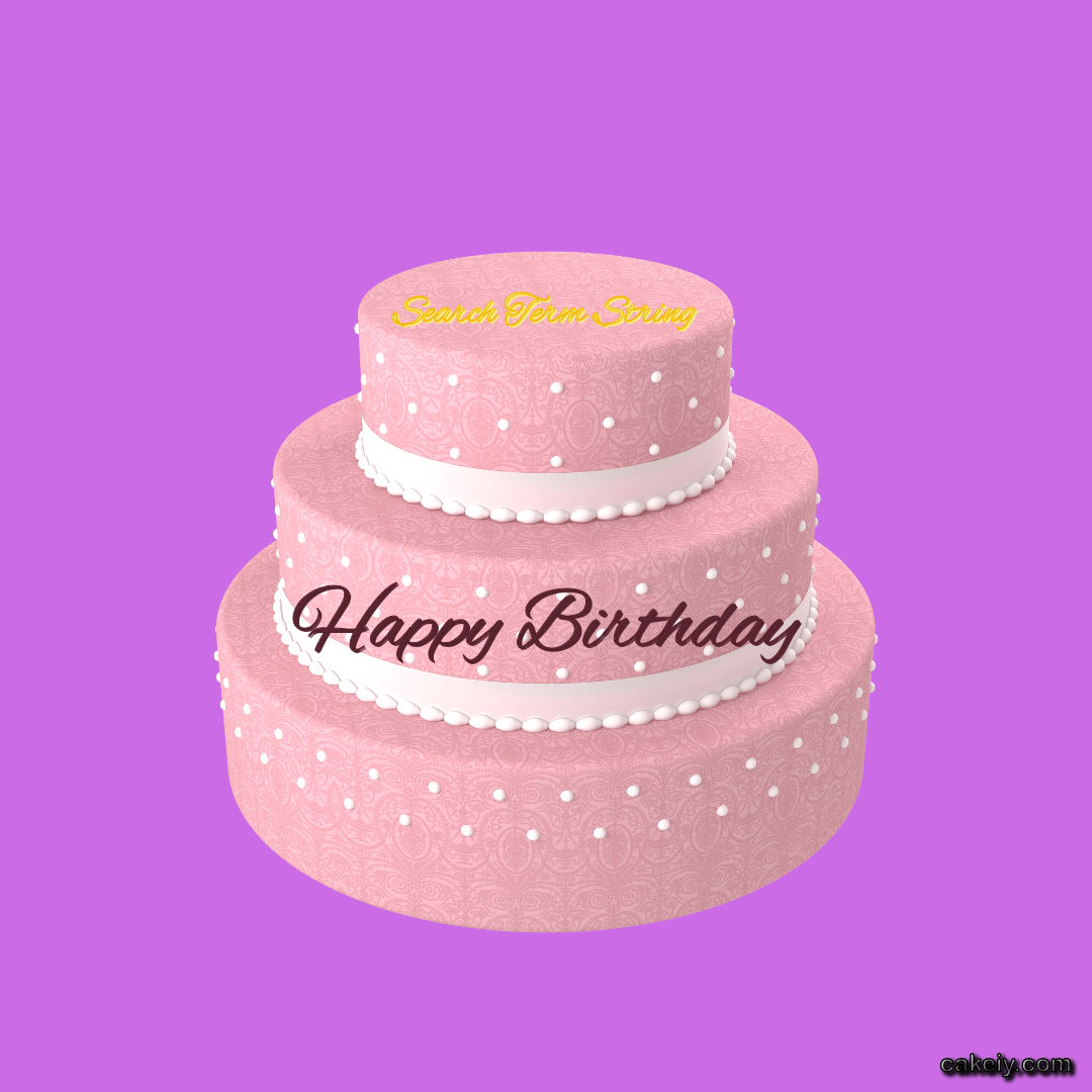 Pink Multi Tier Fondant Cake for Search Term String