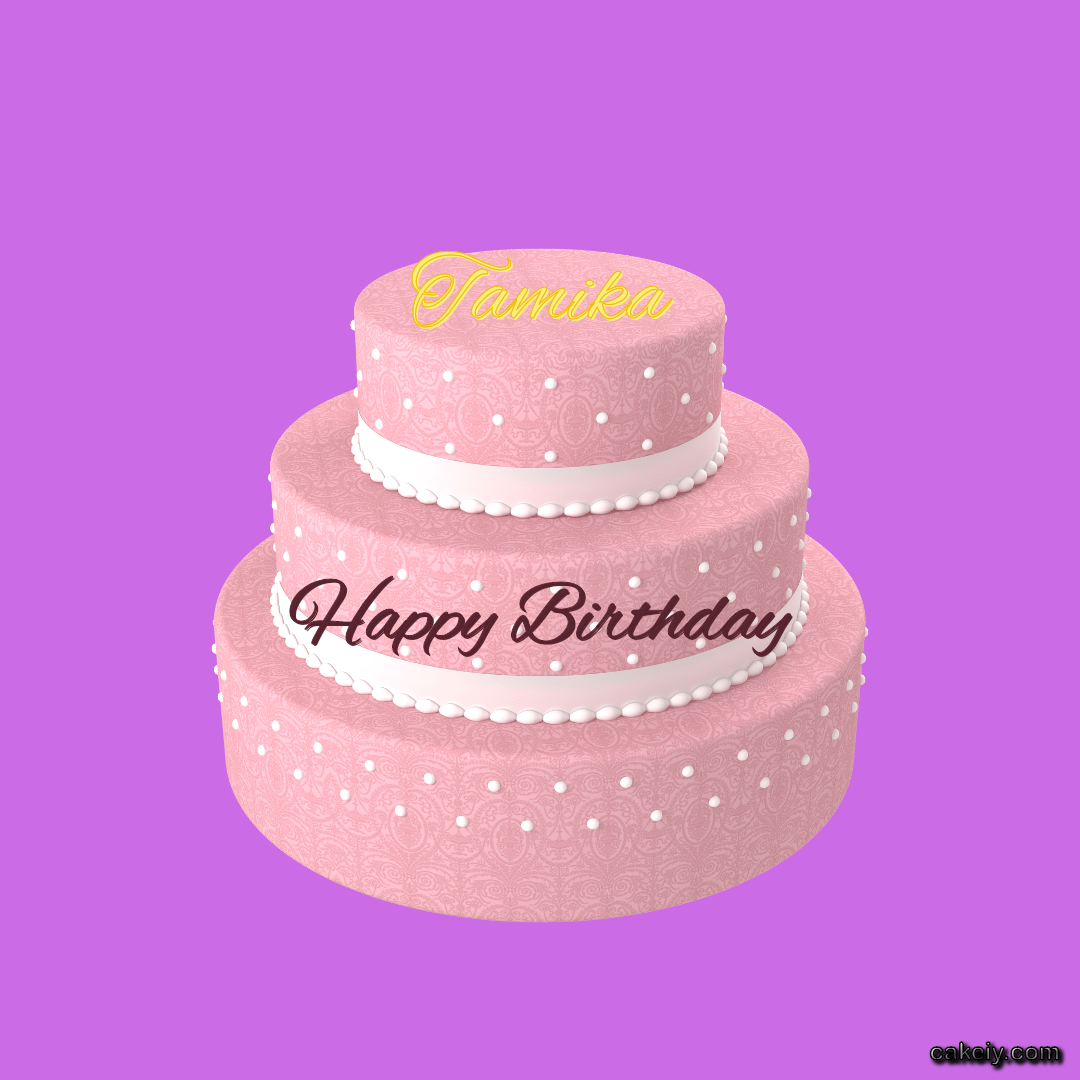 Pink Multi Tier Fondant Cake for Tamika