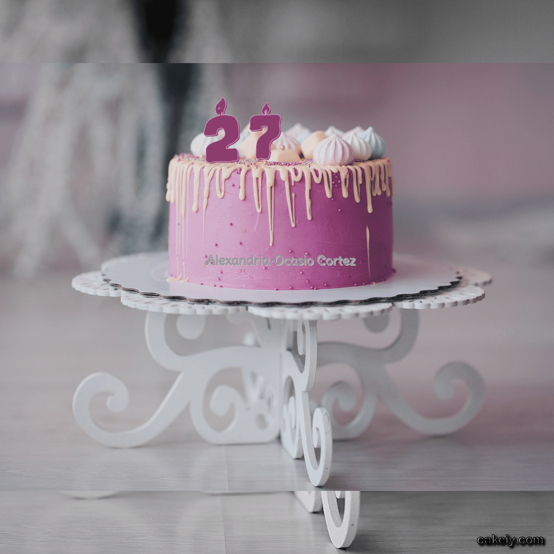 Pink Queen Cake for Alexandria Ocasio Cortez