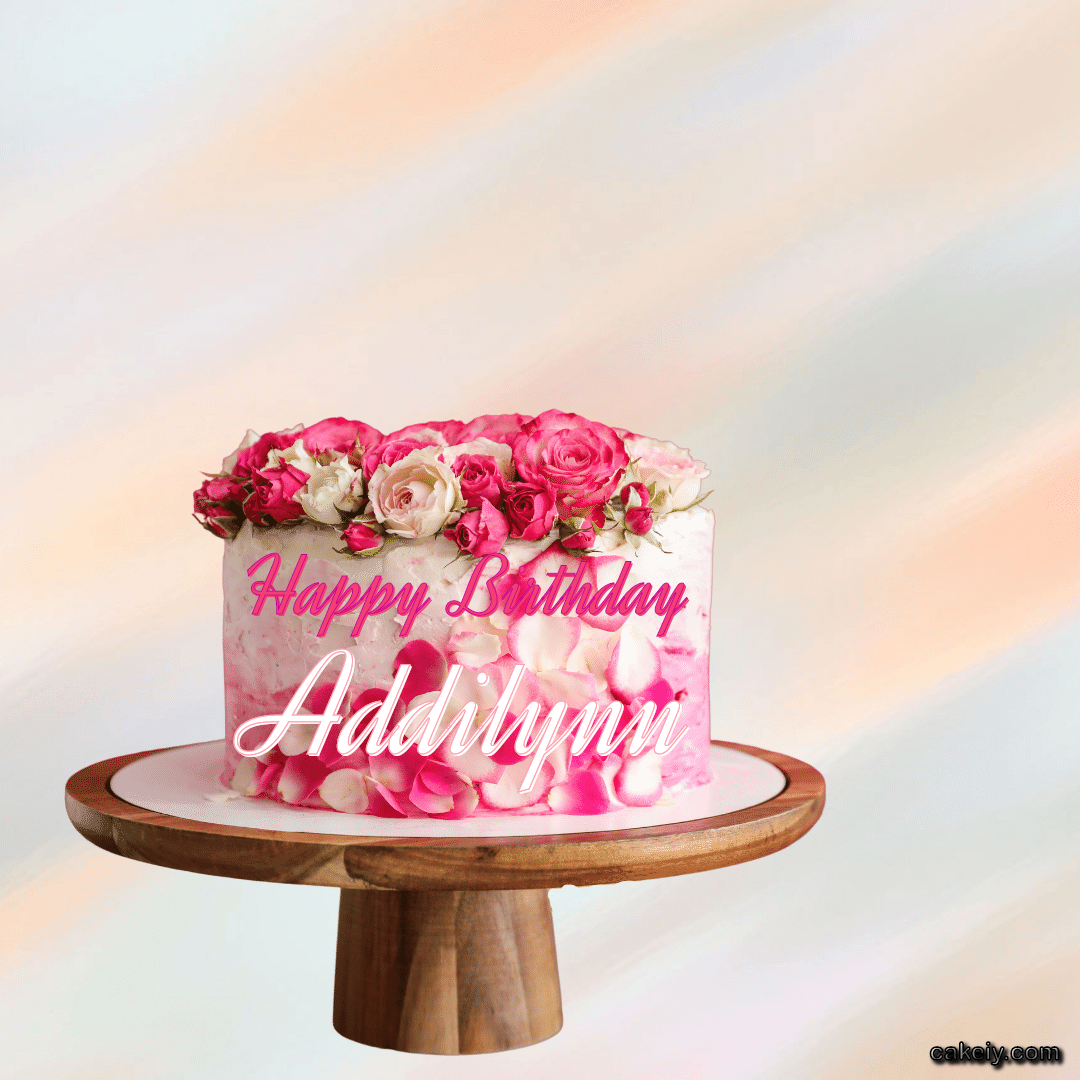 Pink Rose Cake for Addilynn