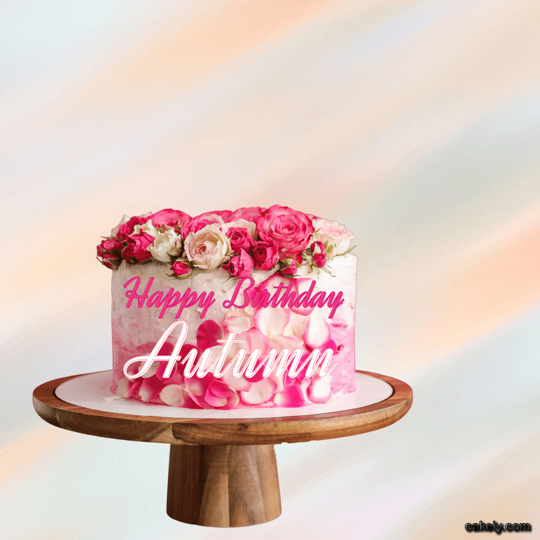 Pink Rose Cake for Autumn