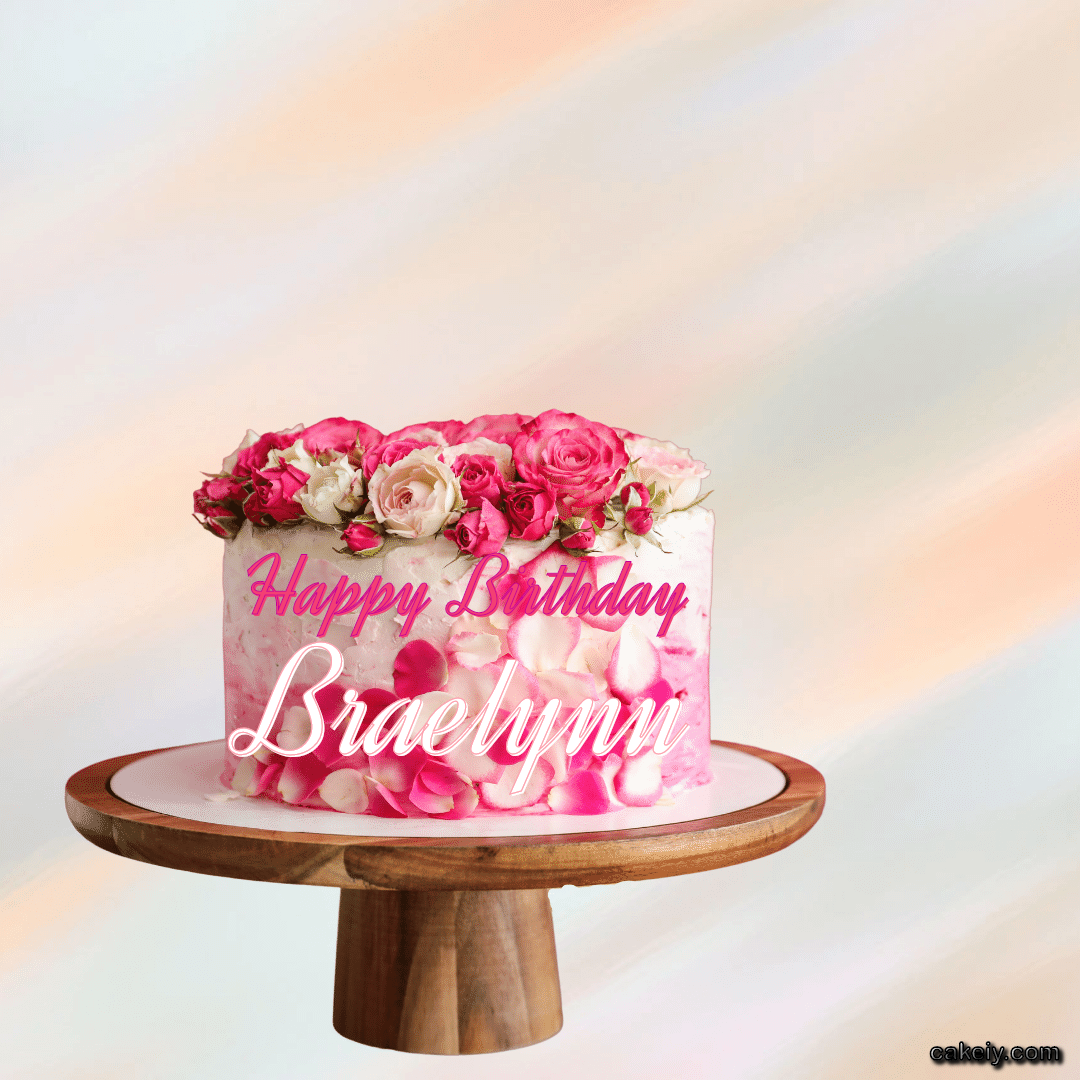 Pink Rose Cake for Braelynn