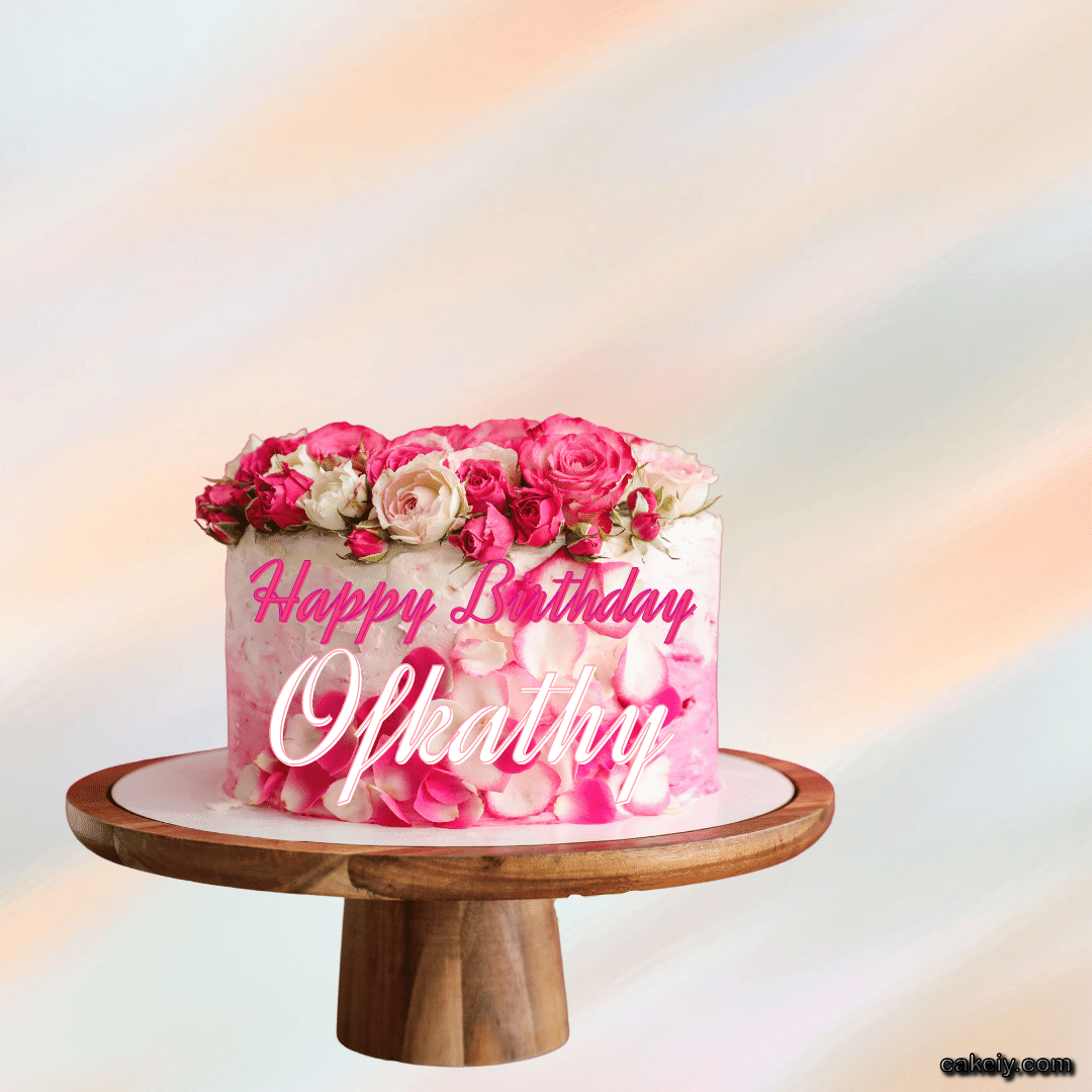 Pink Rose Cake for Ofkathy