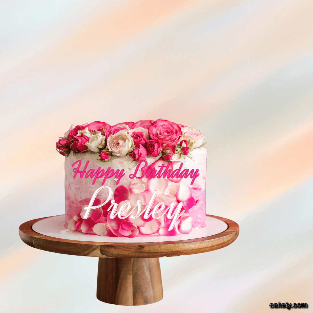 Pink Rose Cake for Presley