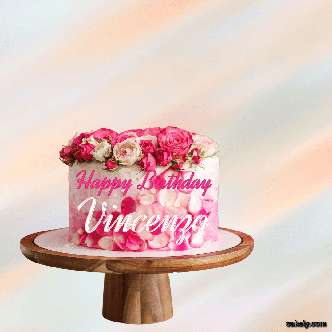 Pink Rose Cake for Vincenzo