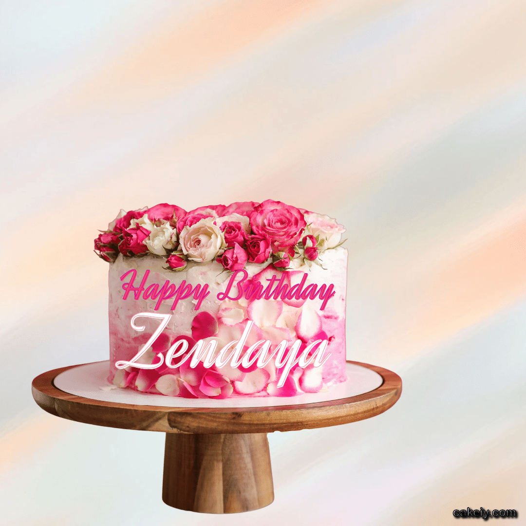 Pink Rose Cake for Zendaya