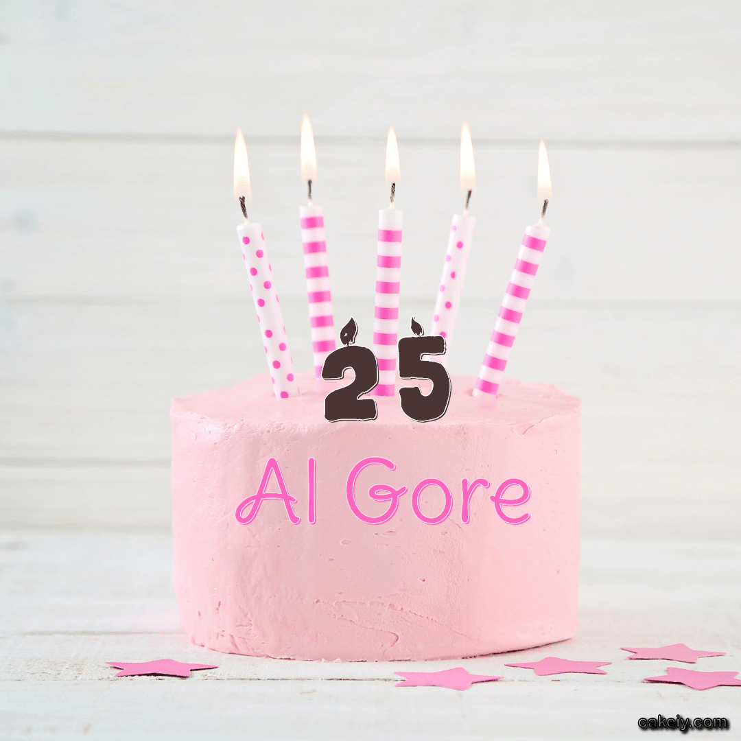 Pink Simple Cake for Al Gore
