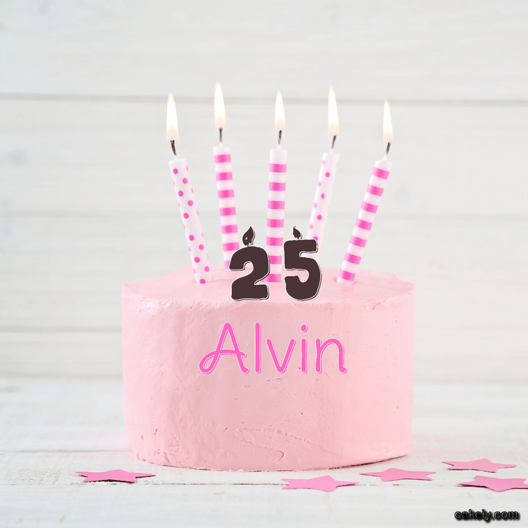 Pink Simple Cake for Alvin