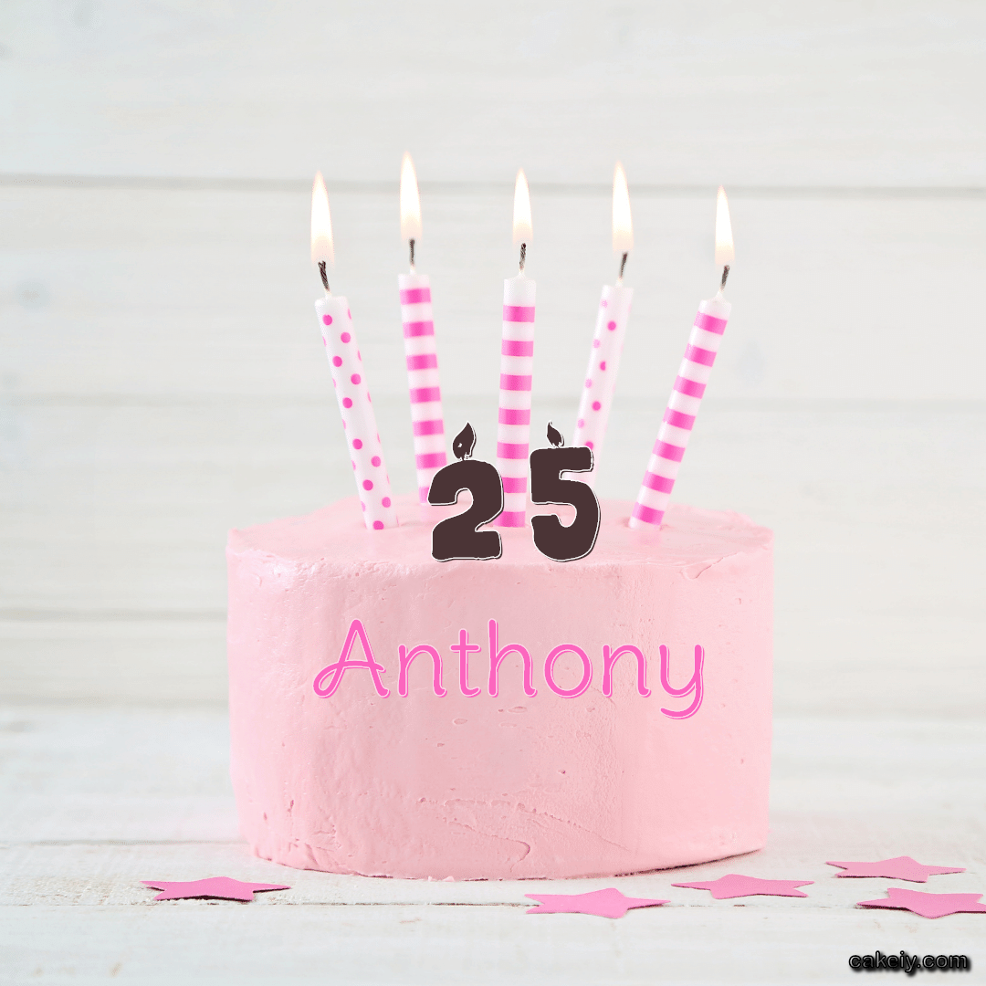 Pink Simple Cake for Anthony