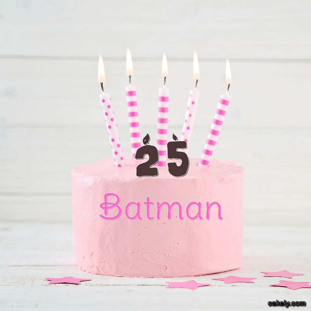 Pink Simple Cake for Batman