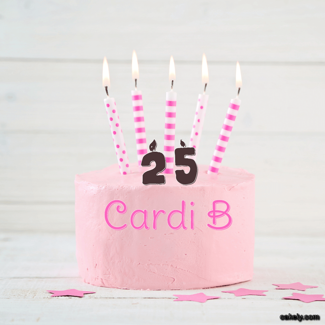 Pink Simple Cake for Cardi B