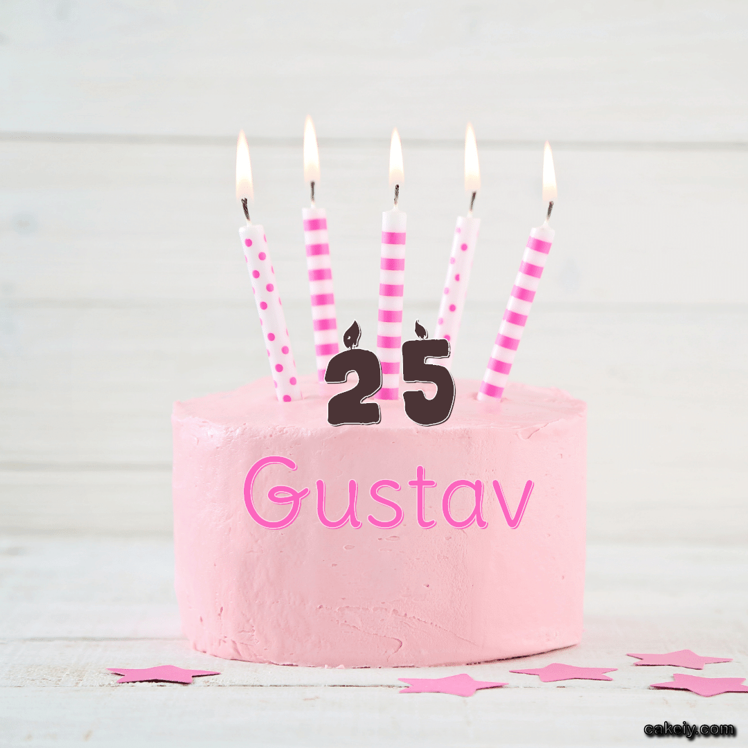 Pink Simple Cake for Gustav