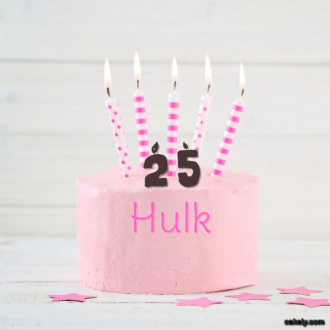 Pink Simple Cake for Hulk