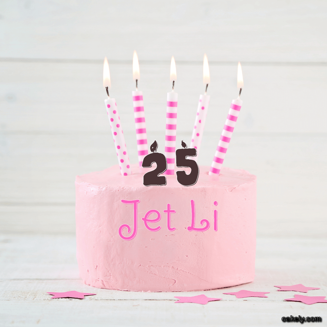 Pink Simple Cake for Jet Li