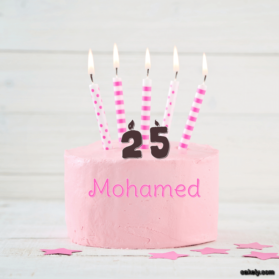 Pink Simple Cake for Mohamed
