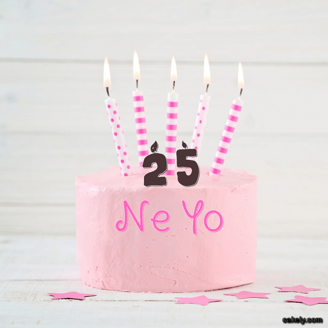 Pink Simple Cake for Ne Yo