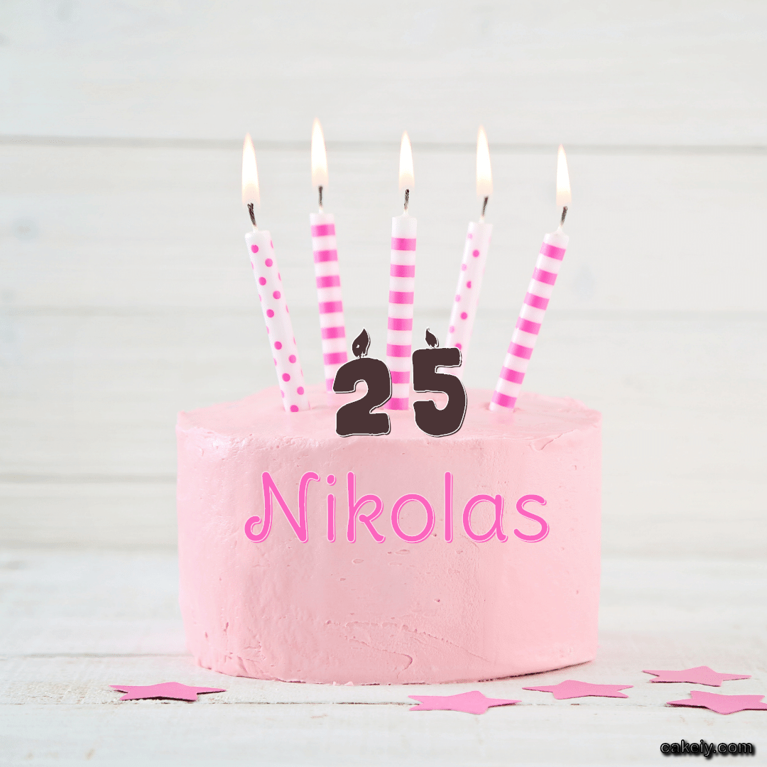 Pink Simple Cake for Nikolas