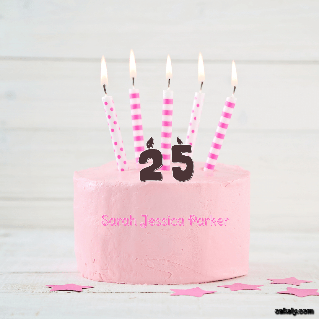 Pink Simple Cake for Sarah Jessica Parker