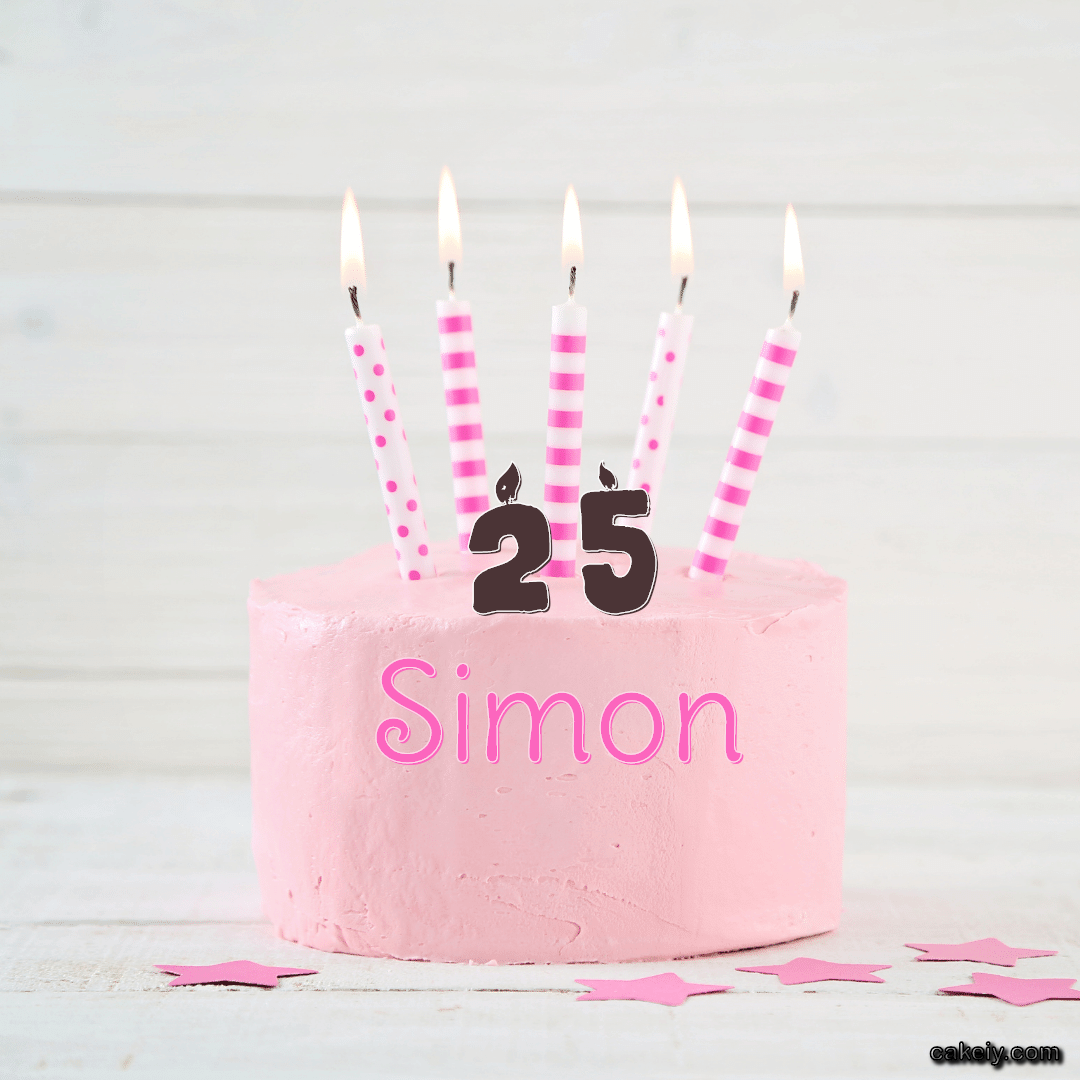 Pink Simple Cake for Simon