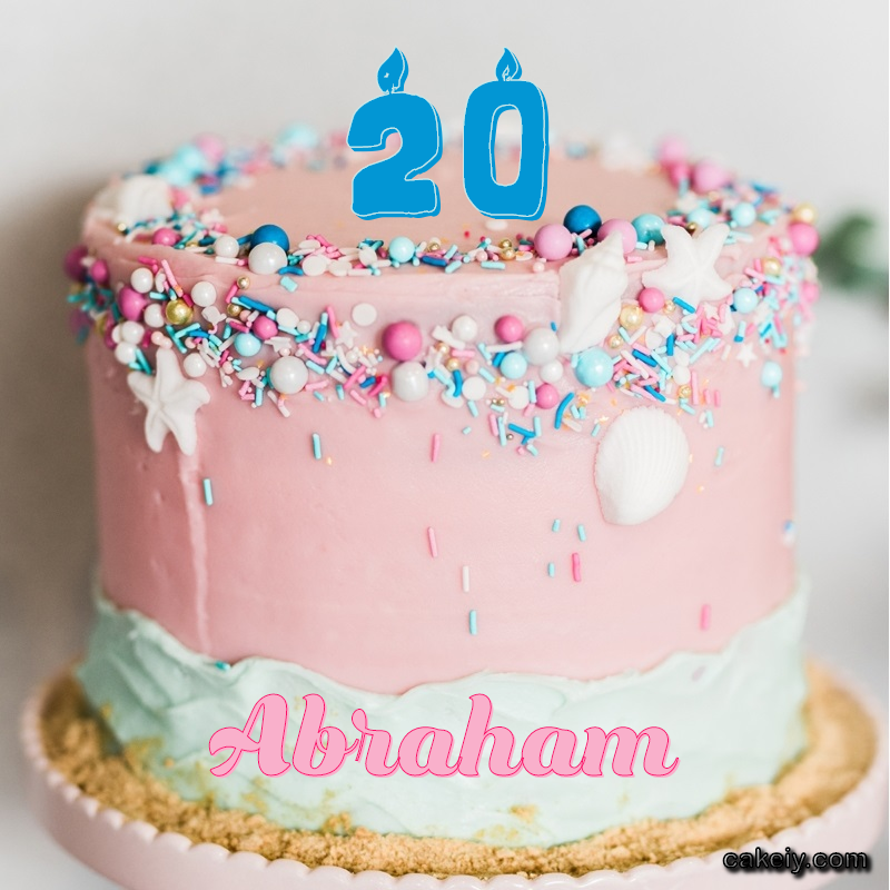 Pink Sprinkle with Year for Abraham