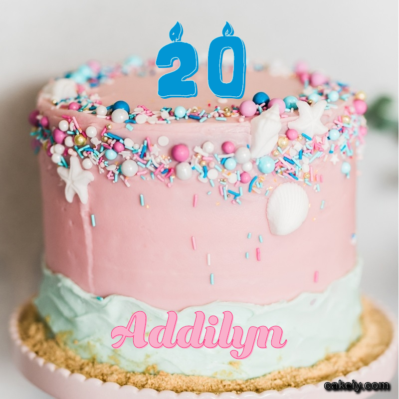 Pink Sprinkle with Year for Addilyn
