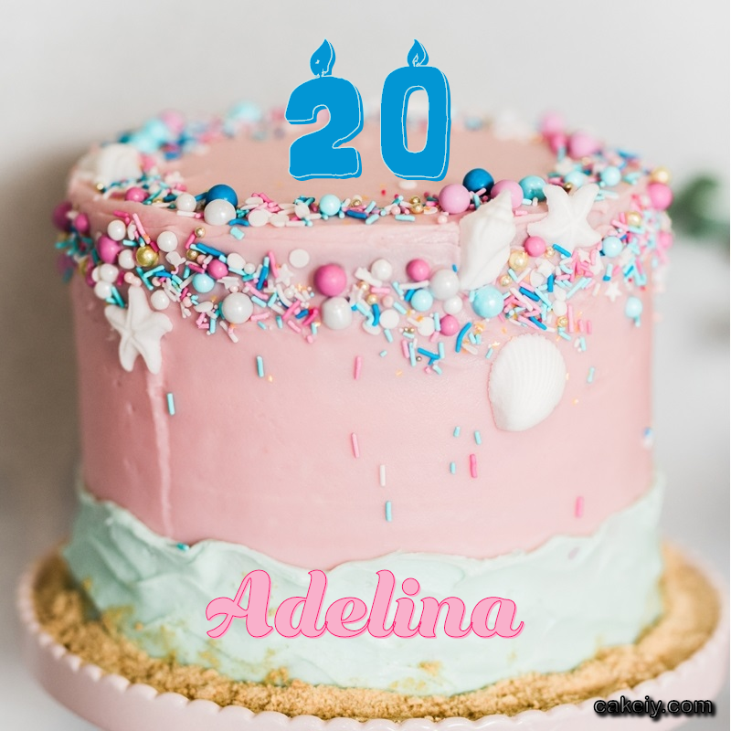 Pink Sprinkle with Year for Adelina