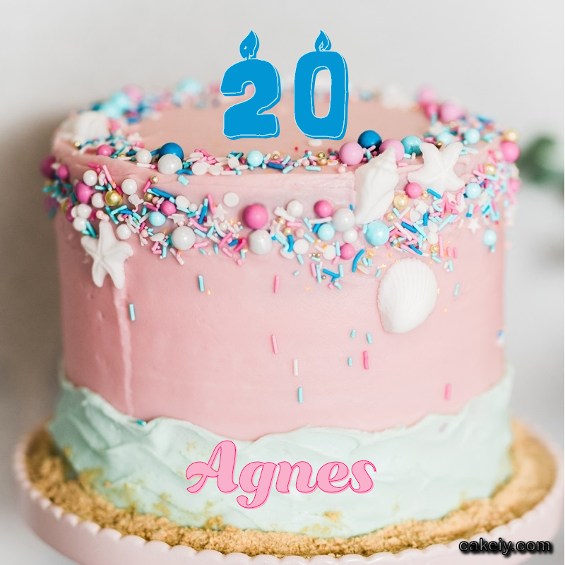 Pink Sprinkle with Year for Agnes