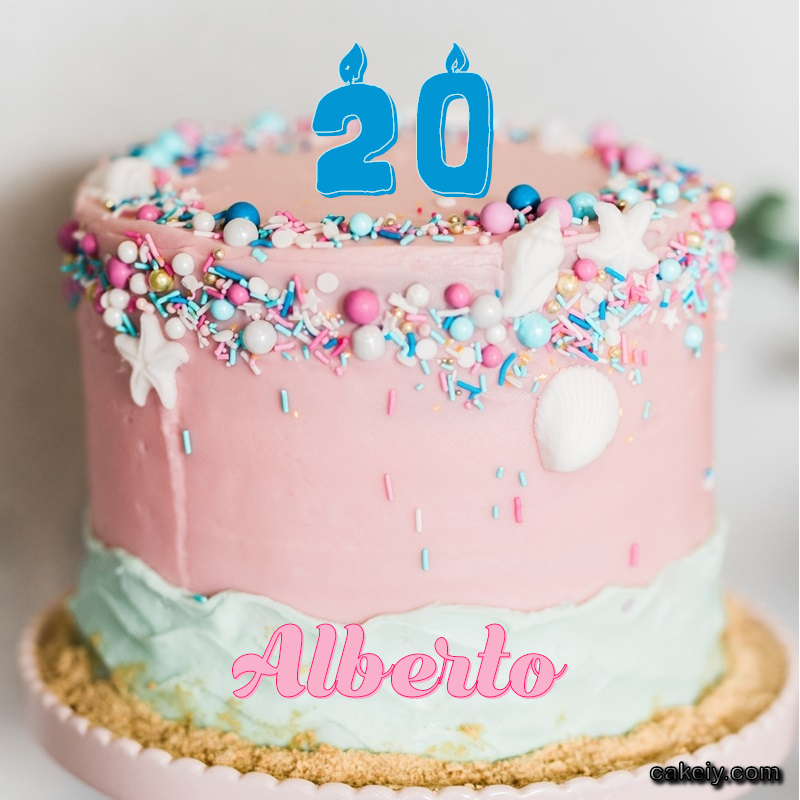 Pink Sprinkle with Year for Alberto