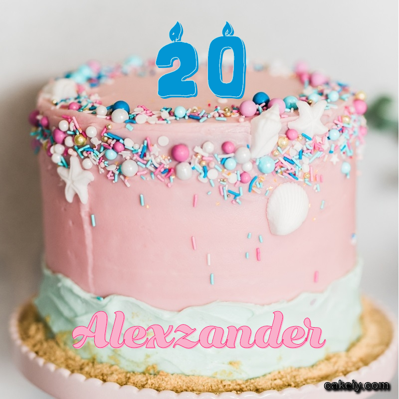 Pink Sprinkle with Year for Alexzander