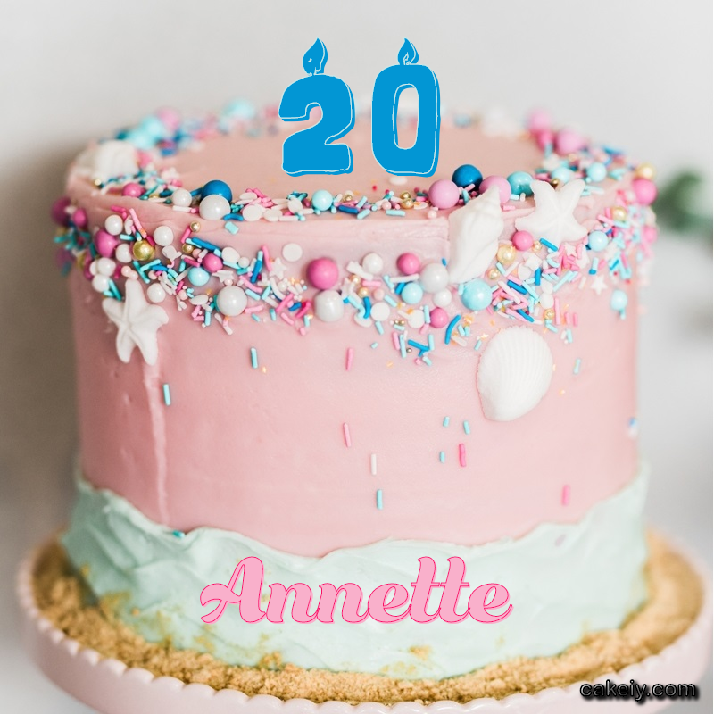 Pink Sprinkle with Year for Annette
