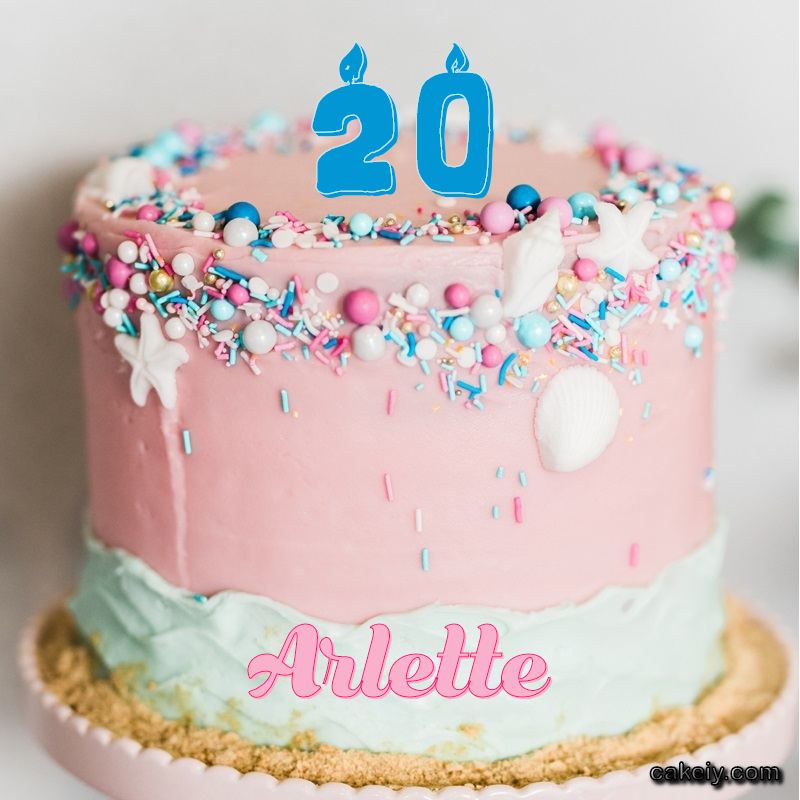 Pink Sprinkle with Year for Arlette