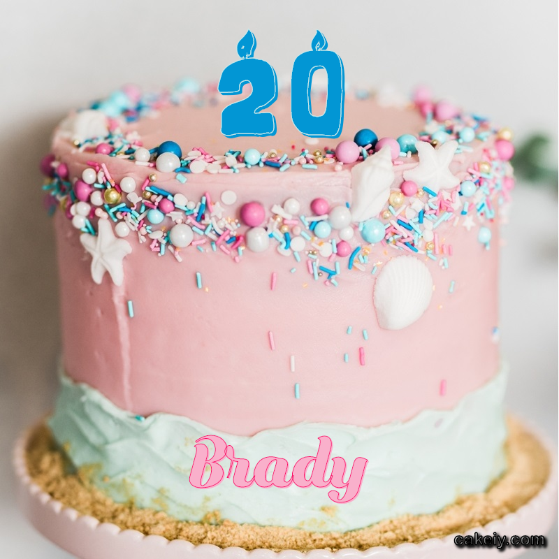 Pink Sprinkle with Year for Brady