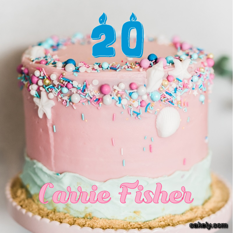 Pink Sprinkle with Year for Carrie Fisher