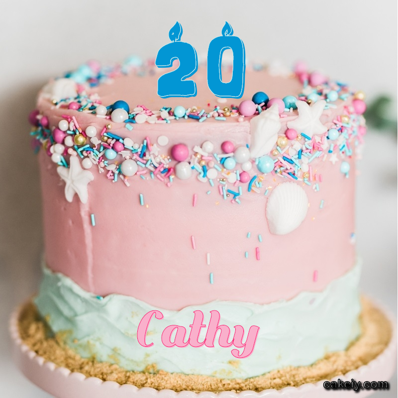 Pink Sprinkle with Year for Cathy