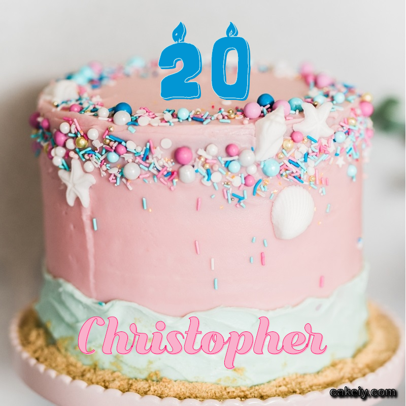 Pink Sprinkle with Year for Christopher