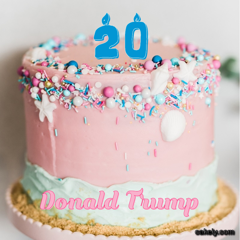 Pink Sprinkle with Year for Donald Trump