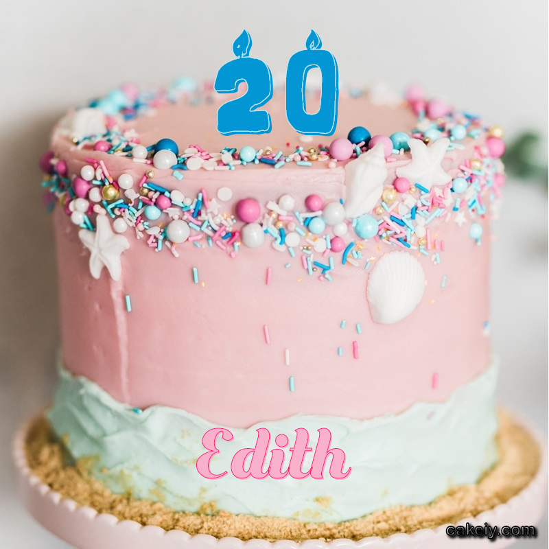 Pink Sprinkle with Year for Edith