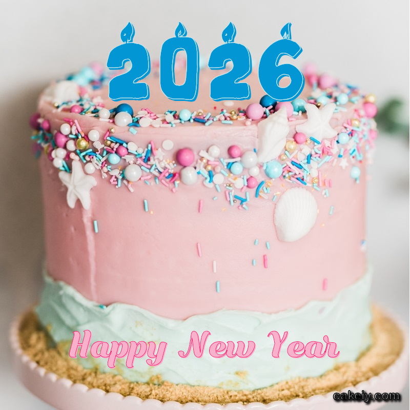 Pink Sprinkle with Year for Your Name